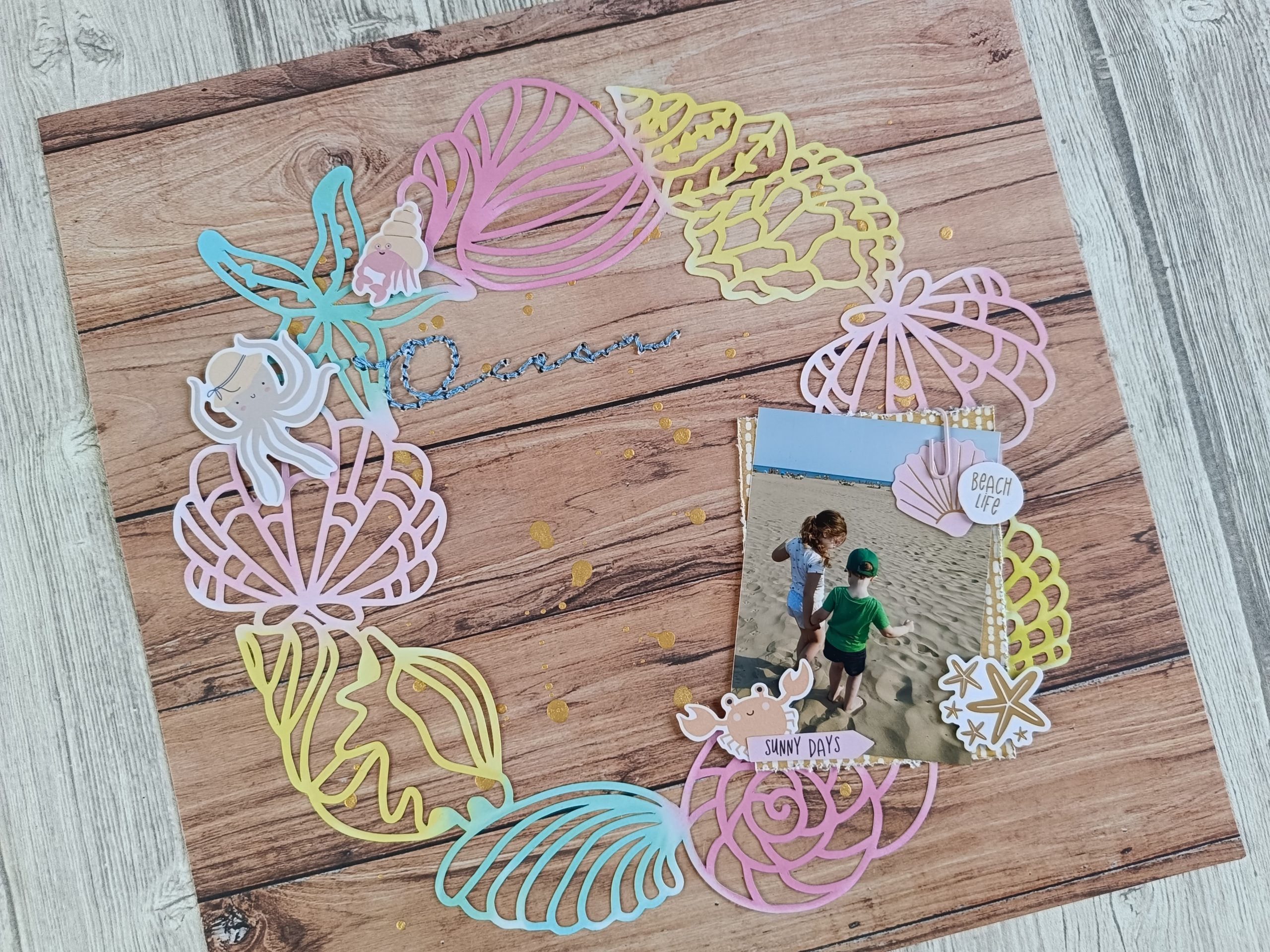 7.3 page scrapbooking été