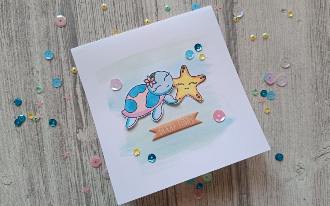 Carte « Good Times » avec les Cro’mignons à la plage