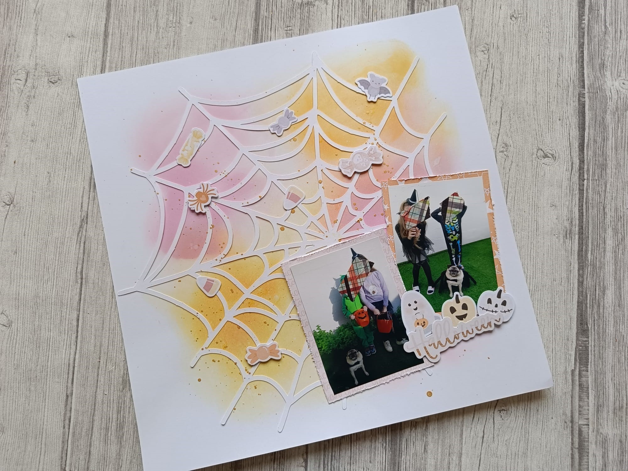 page-halloween Page scrapbooking sur le thème d'Halloween